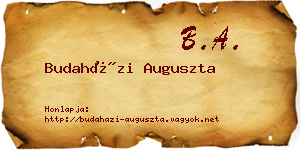 Budaházi Auguszta névjegykártya